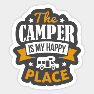 The Camper Is My Happy Place Sticker